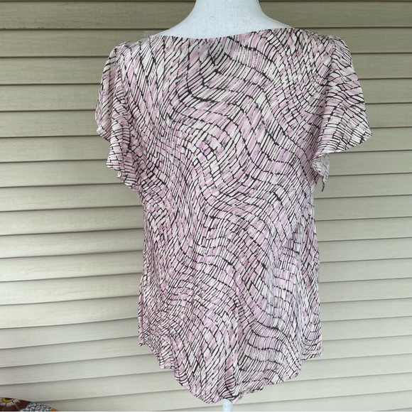 Lafayette 148 Silk Cowl Neck Printed Blouse Size 12 - Picture 4 of 8